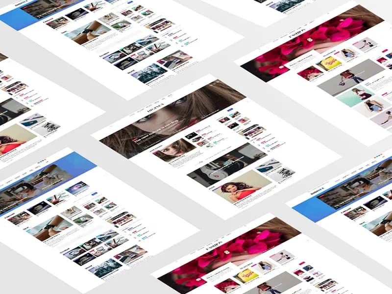 Collection of content and resource website layouts